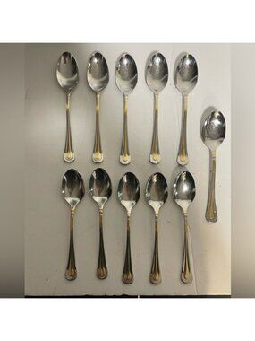 Göttlingen Stainless Steel Soup Spoon Set – 11 Pieces